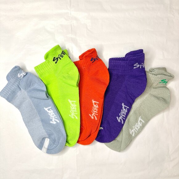 NEW 5 Pairs Mens No Show Sock Classic 70% Cotton Mesh Colorful Size 6-12 L Sport - Picture 3 of 11